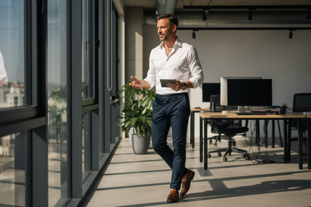 Classic Men's Slim-Fit Shirt